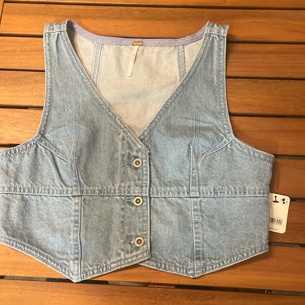 Free people denim vest